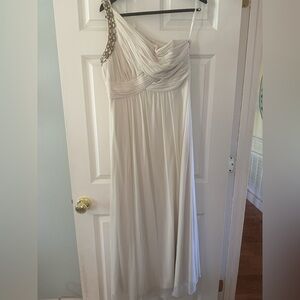 Elegant One-Shoulder White Dress